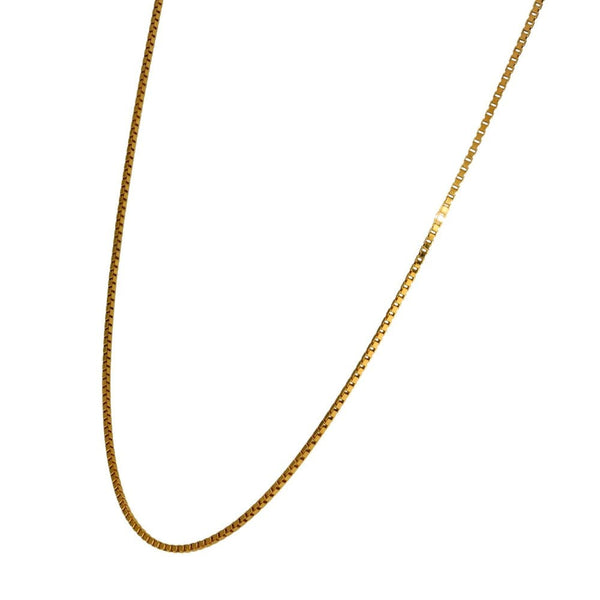 9ct Yellow Gold Box Chain - 17" - 3.0g