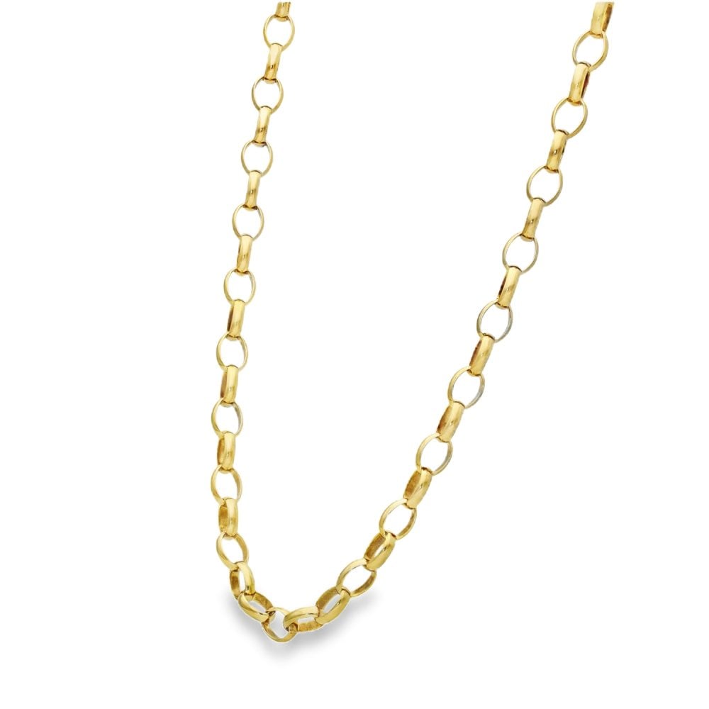 9ct Yellow Gold Belcher Chain - 24" - 24.1g