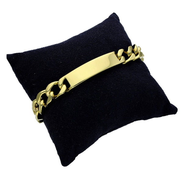 9ct Yellow Gold Identity Curb Bracelet - 9" - 69.g