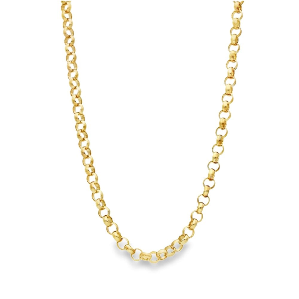 9ct Yellow Gold Belcher Chain - 24" - 24.2g