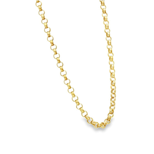 9ct Yellow Gold Belcher Chain - 24" - 24.2g