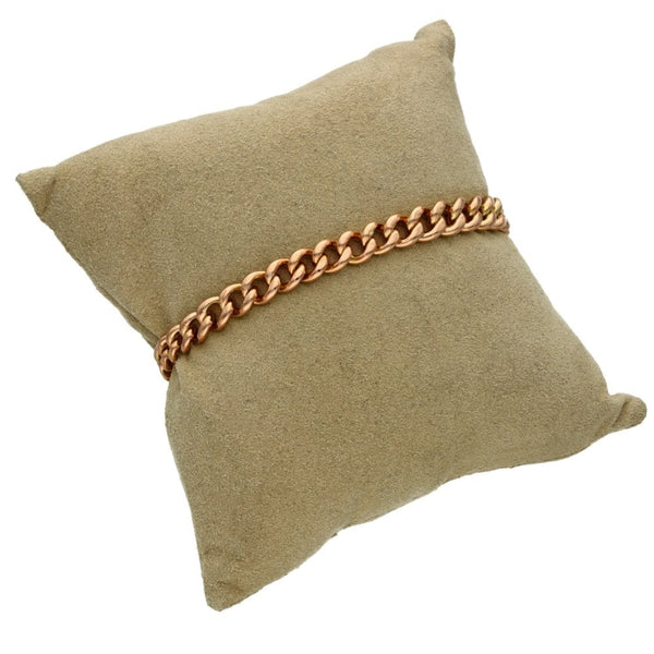 9ct Rose Gold Curb Bracelet - 7.5" - 22.8g