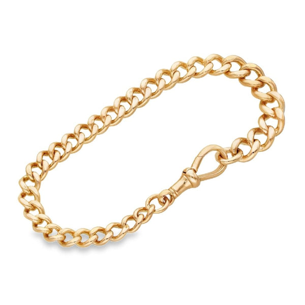 9ct Rose Gold Curb Bracelet - 7.5" - 22.8g