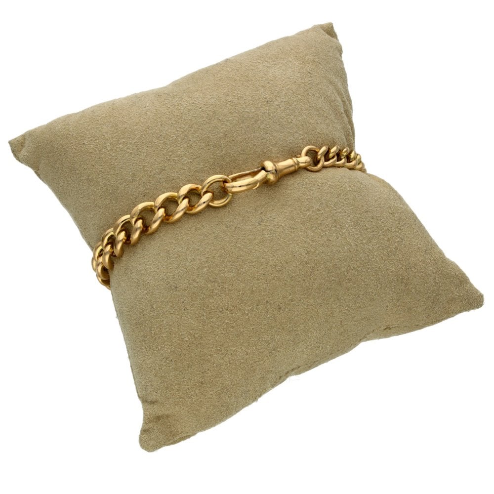 9ct Rose Gold Curb Bracelet - 7.5" - 22.8g