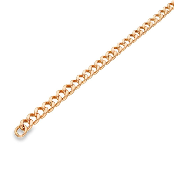 9ct Rose Gold Curb Bracelet - 7.5" - 22.8g