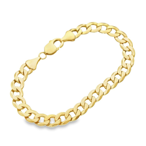9ct Yellow Gold Curb Bracelet - 8.5" - 22.4g