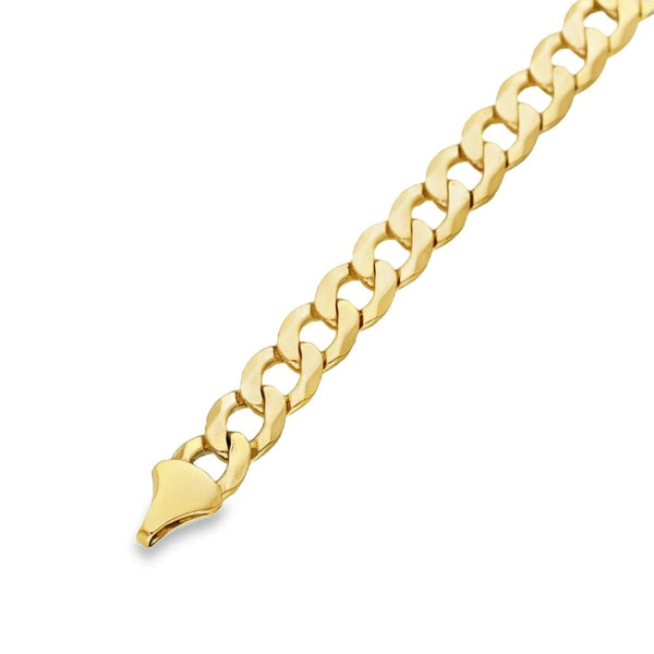 9ct Yellow Gold Curb Bracelet - 8.5" - 22.4g