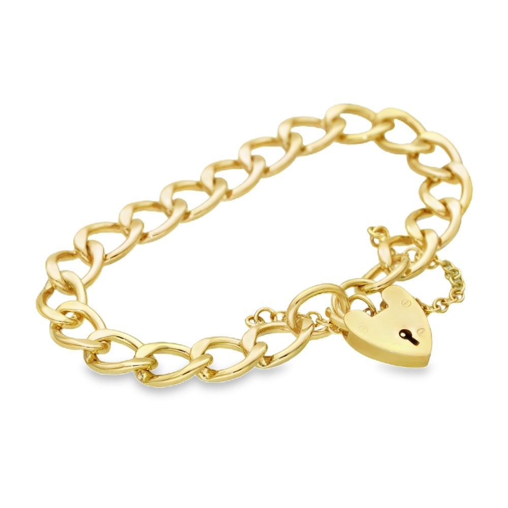9ct Yellow Gold Curb Bracelet - 7" - 25.7g