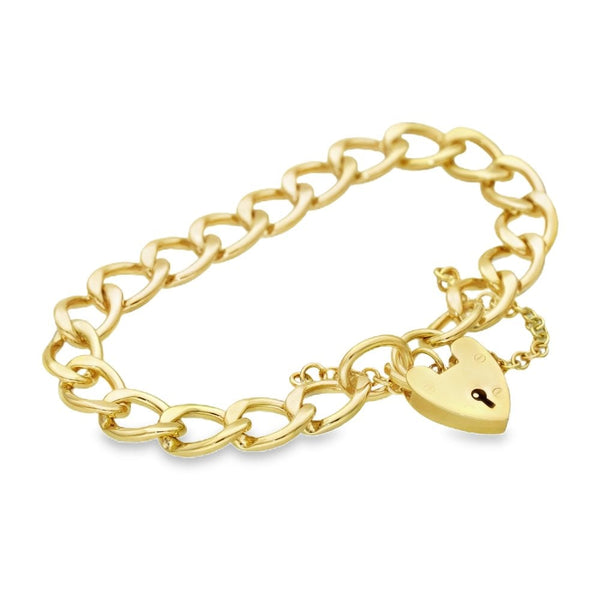 9ct Yellow Gold Curb Bracelet - 7" - 25.7g