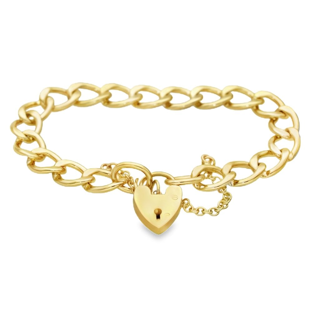 9ct Yellow Gold Curb Bracelet - 7" - 25.7g
