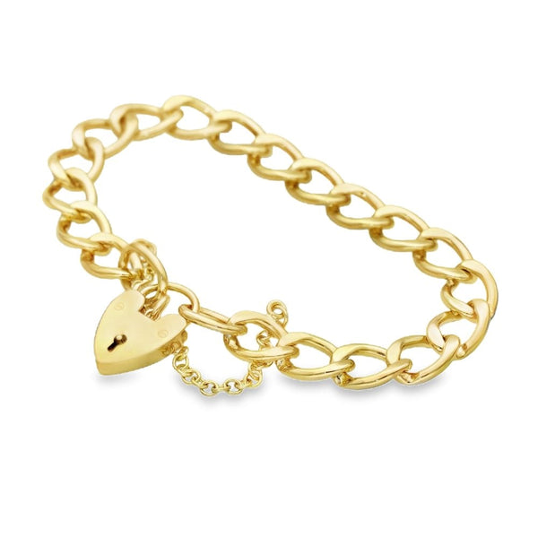 9ct Yellow Gold Curb Bracelet - 7" - 25.7g