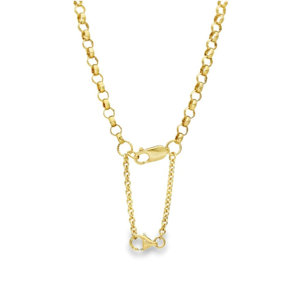 9ct Yellow Gold Madonna Pendant & Necklace - 22" - 23.8g