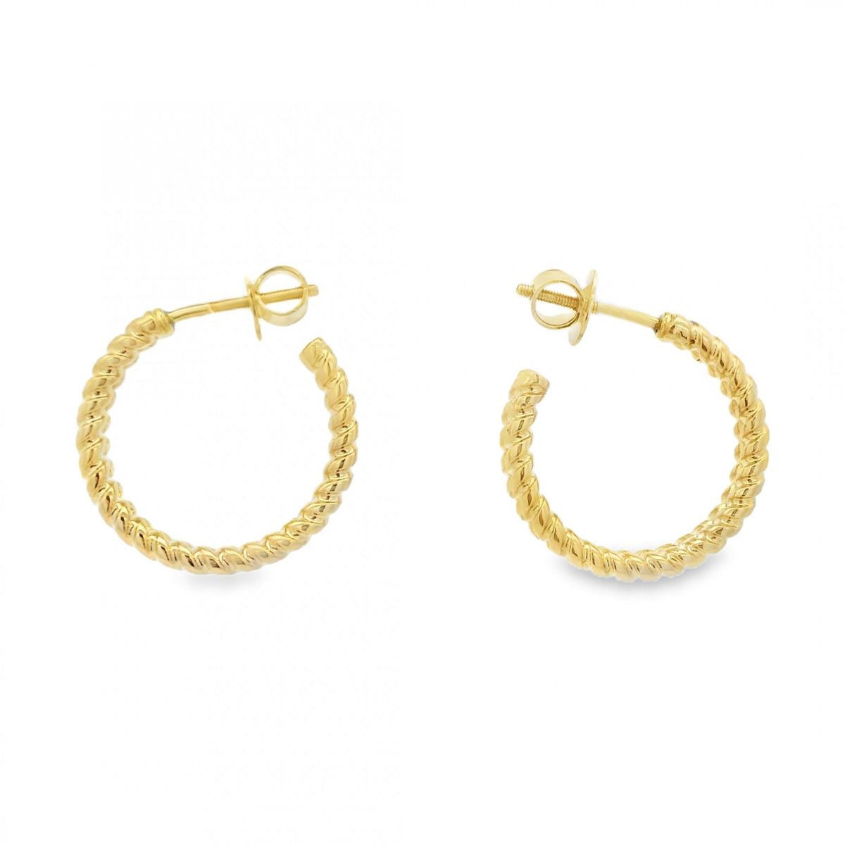 14ct Yellow Gold Hoop Earrings - 23x23mm - 11.9g
