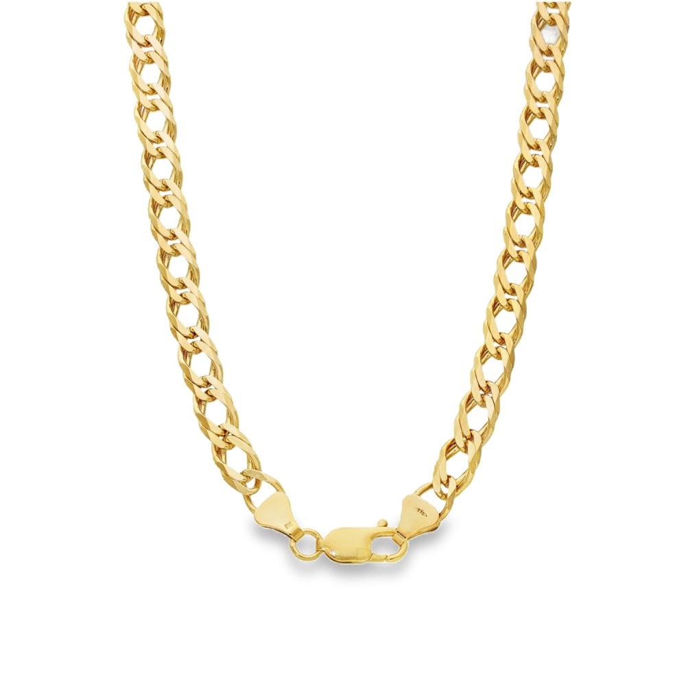 9ct Yellow Gold Curb Chain - 27" - 38.6g