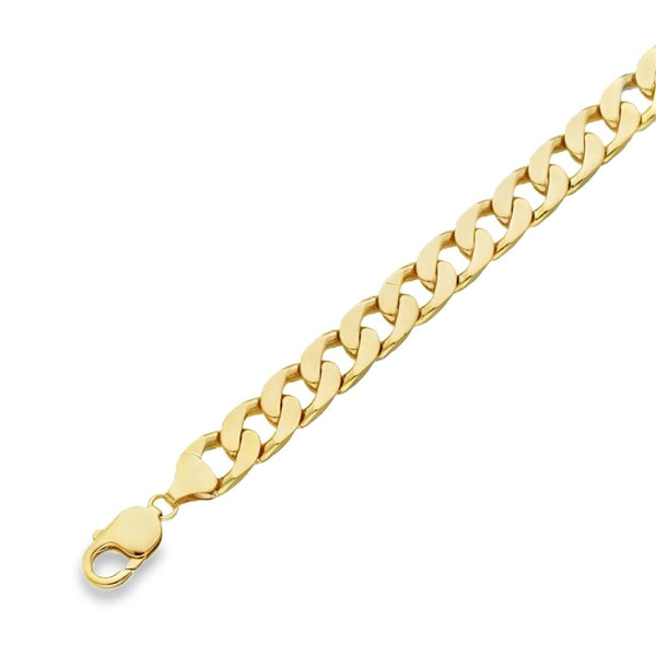 9ct Yellow Gold Curb Bracelet - 9" - 34.8