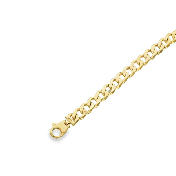 9ct Yellow Gold Curb Bracelet - 8" - 17.7g