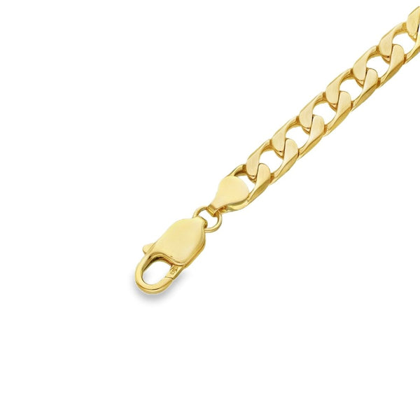 9ct Yellow Gold Curb Bracelet - 8" - 14.7g