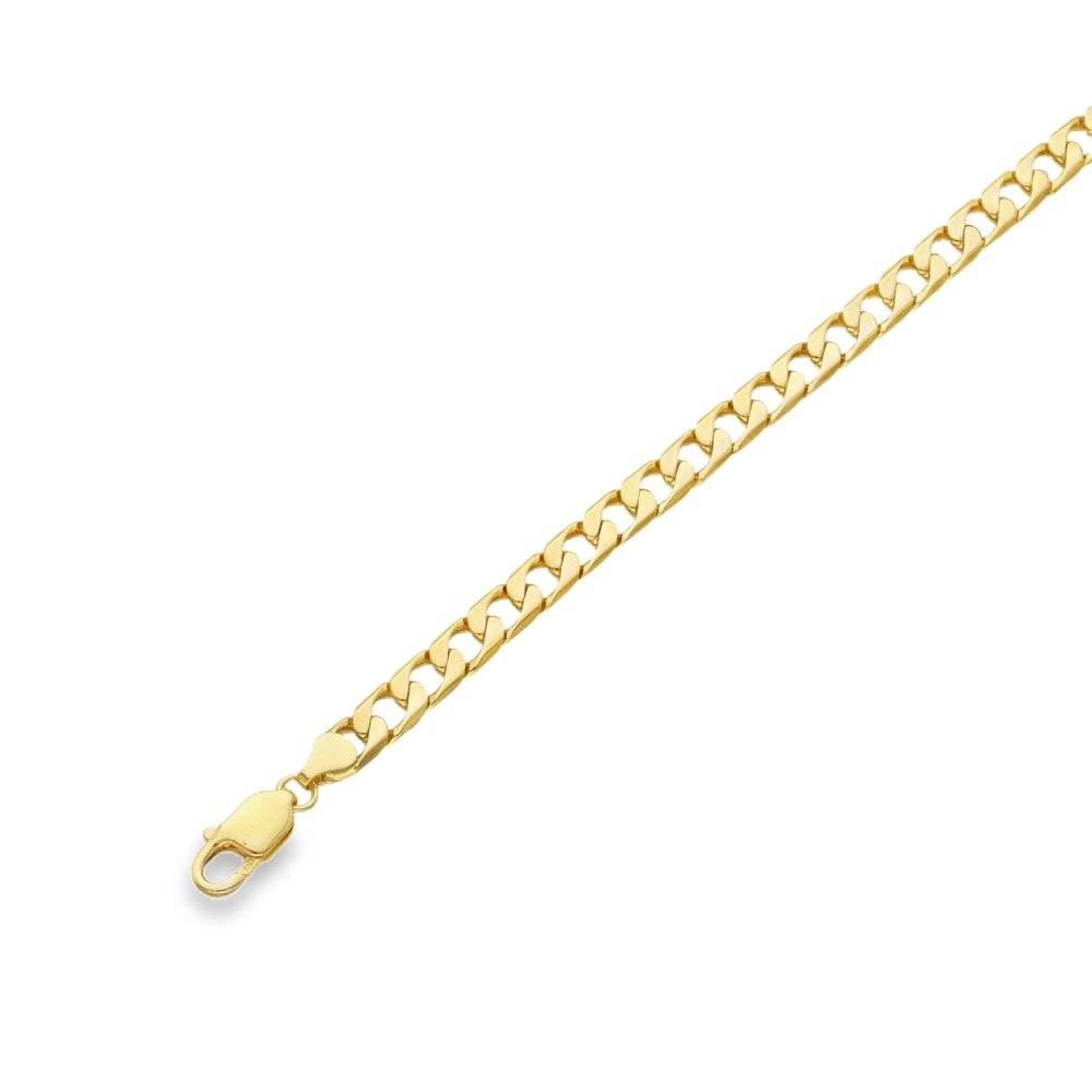 9ct Yellow Gold Curb Bracelet - 8" - 14.7g