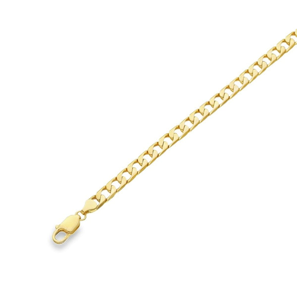 9ct Yellow Gold Curb Bracelet - 8" - 14.7g
