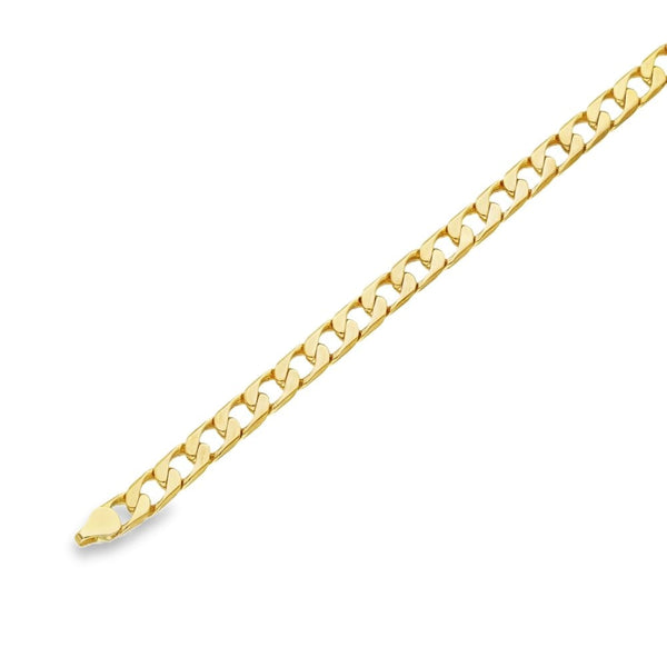 9ct Yellow Gold Curb Bracelet - 8" - 14.7g