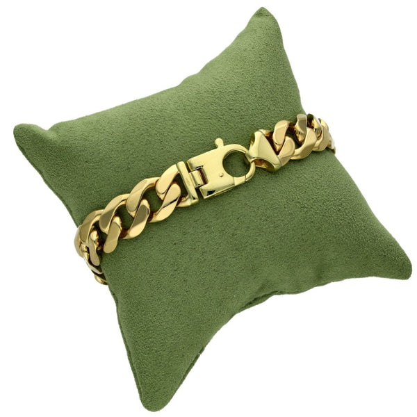 9ct Yellow Gold Heavy Curb Bracelet - 9" - 63.0g
