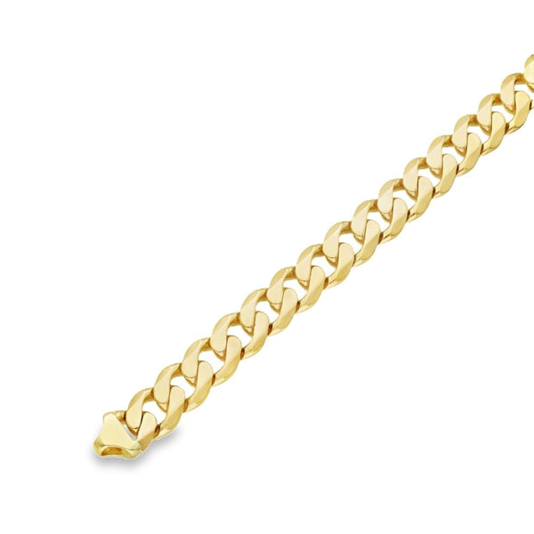 9ct Yellow Gold Heavy Curb Bracelet - 9" - 63.0g