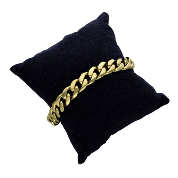 9ct Yellow Gold Heavy Curb Bracelet - 9" - 55.7g