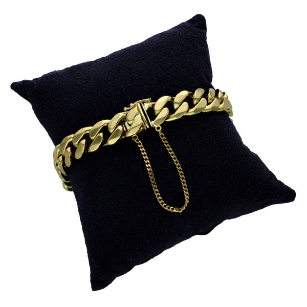 9ct Yellow Gold Heavy Curb Bracelet - 9" - 55.7g