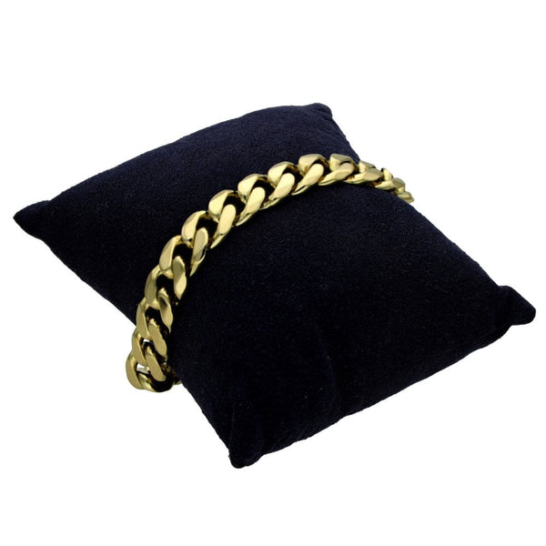 9ct Yellow Gold Heavy Curb Bracelet - 9" - 55.7g