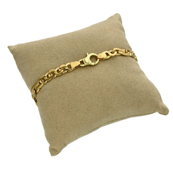 9ct Yellow Gold Fancy-Link Bracelet - 8.5" - 16.9g