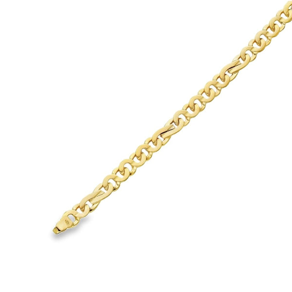 9ct Yellow Gold Fancy-Link Bracelet - 8.5" - 16.9g