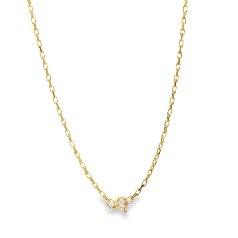 9ct Yellow Gold Jesus Pendant & Belcher Chain - 23" - 8.4g