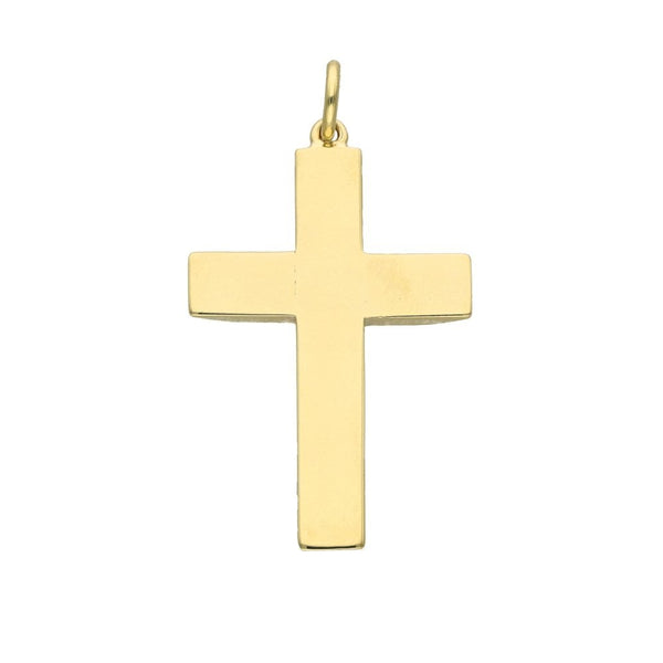 9ct Yellow Gold Sunburst Cross Pendant - 21x33x2mm - 5.3g