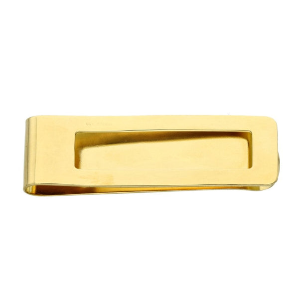 9ct Yellow Gold Checkered Money Clip - 50x15x6mm - 8.7g