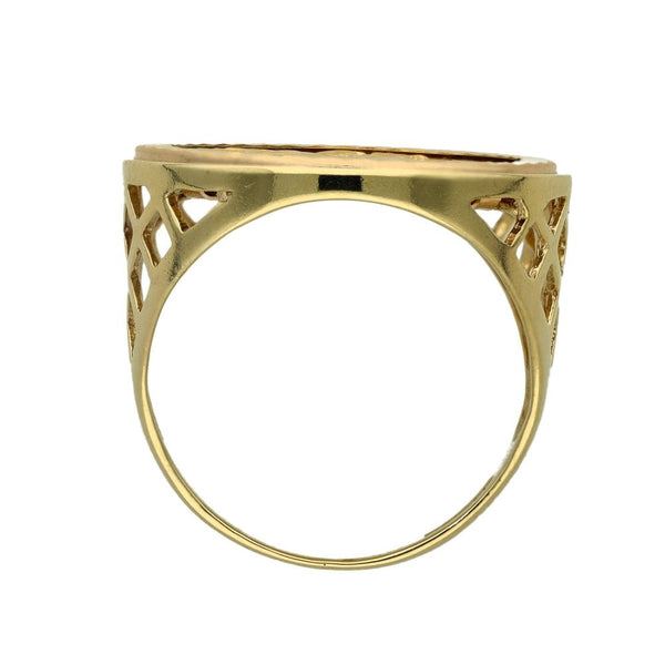 1912 Yellow Gold Full Sovereign Coin Ring - Size T½ - 11.9g