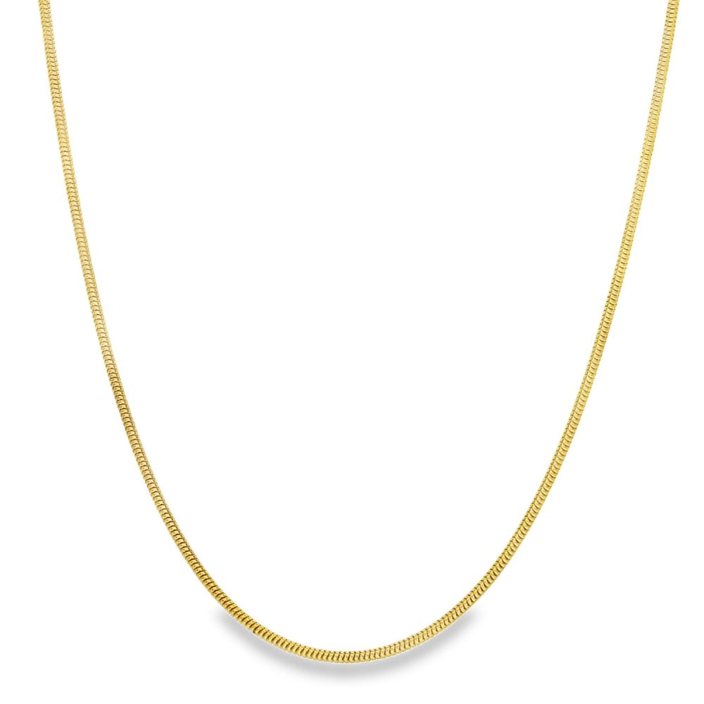 9ct Yellow Gold Snake Chain - 20" - 5.9g
