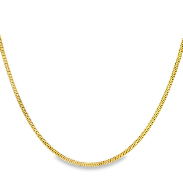9ct Yellow Gold Snake Chain - 20" - 5.9g