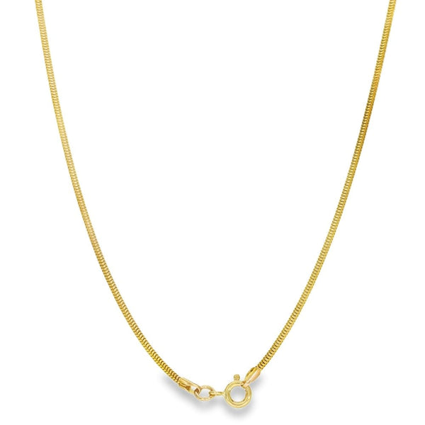 9ct Yellow Gold Snake Chain - 20" - 5.9g