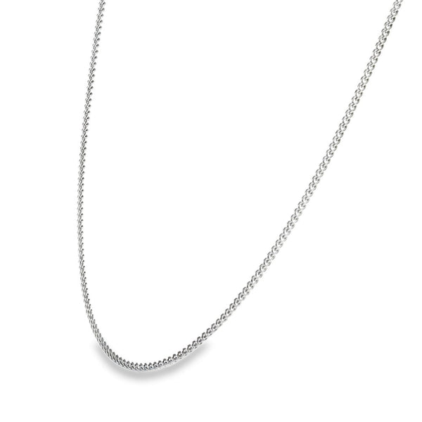 9ct White Gold Curb Chain - 16" - 3.1g