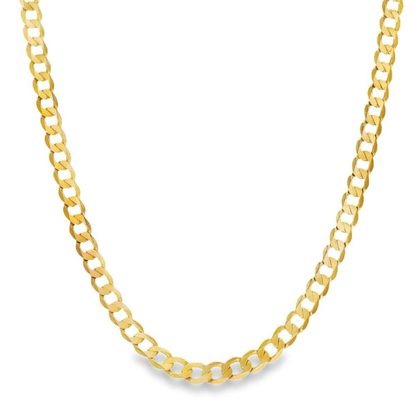9ct Yellow Gold Curb Chain - 18" - 12.9g