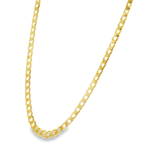 9ct Yellow Gold Curb Chain - 18" - 12.9g