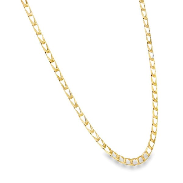 9ct Yellow Gold Curb Chain - 16" - 6.8g