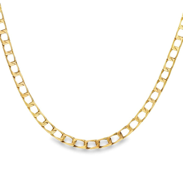 9ct Yellow Gold Curb Chain - 16" - 6.8g