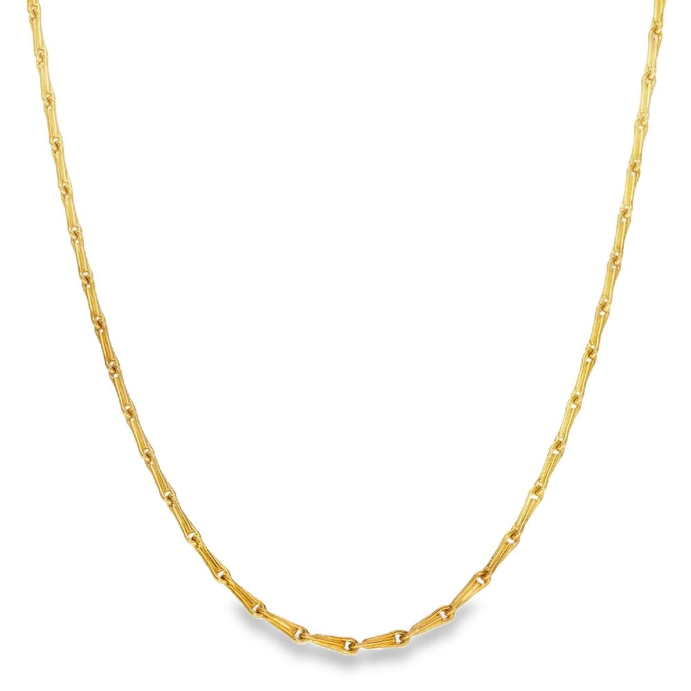 9ct Yellow Gold Barleycorn Chain - 20" - 8.3g