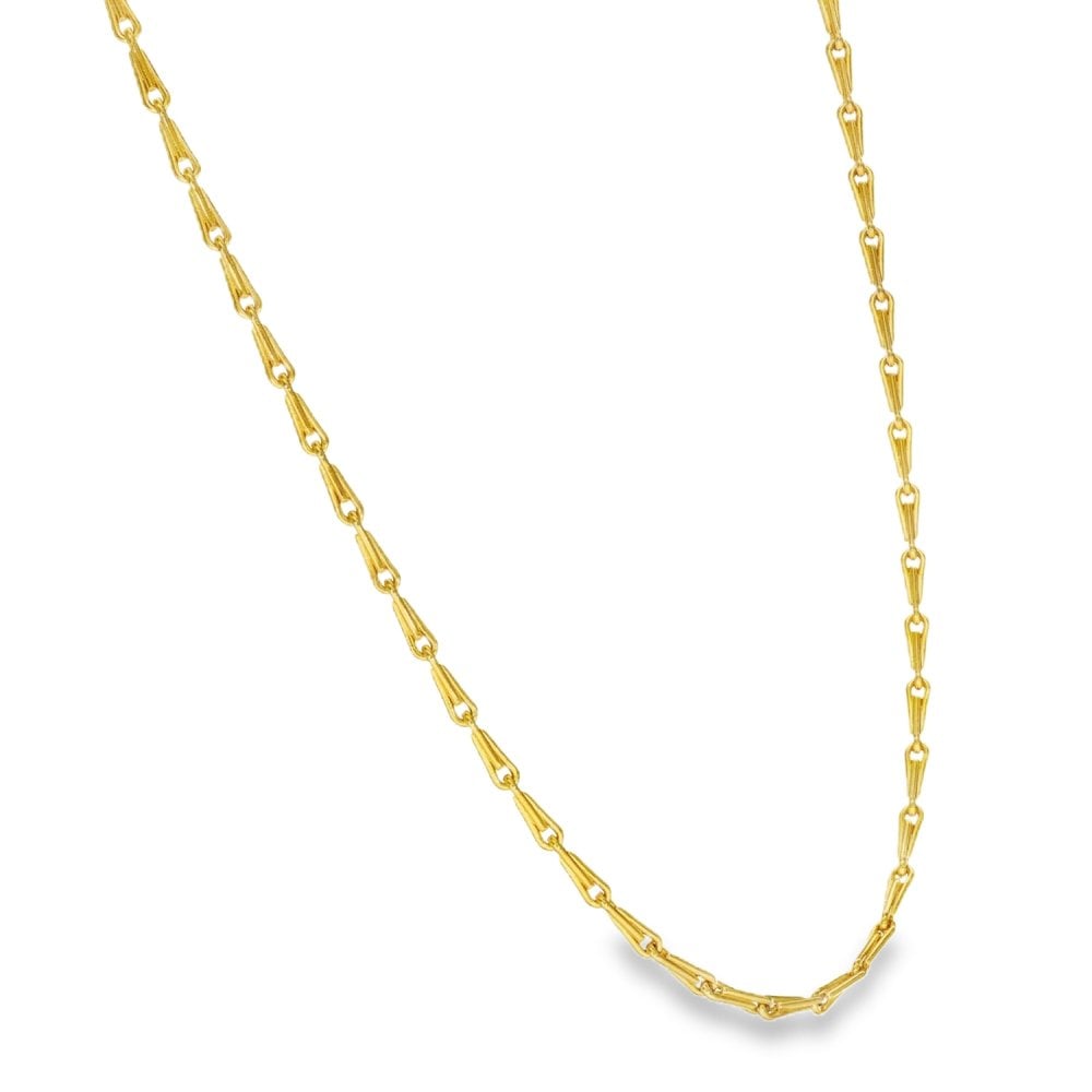 9ct Yellow Gold Barleycorn Chain - 22" - 9.3g