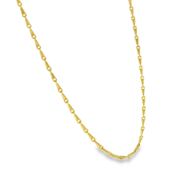 9ct Yellow Gold Barleycorn Chain - 22" - 9.3g