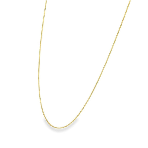 9ct Yellow Gold Fine Curb Chain - 18" - 1.3g