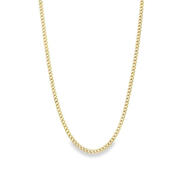 9ct Yellow Gold Curb Chain - 18" - 6.9g