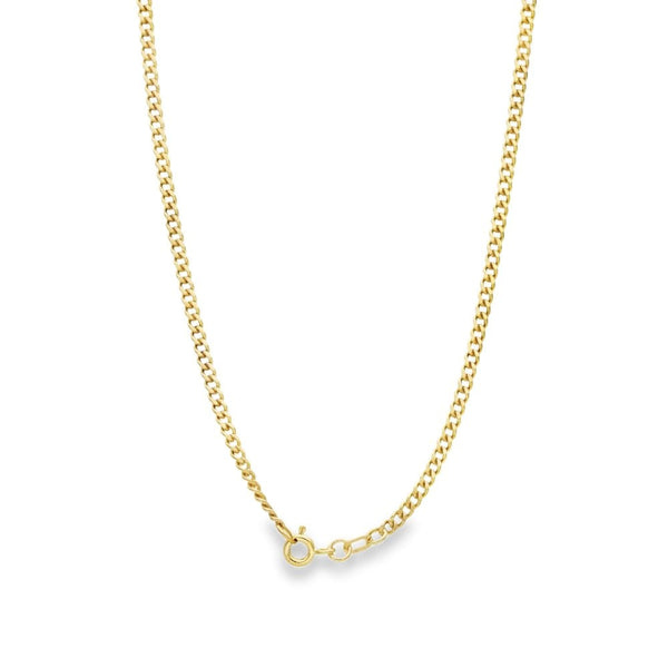 9ct Yellow Gold Curb Chain - 18" - 6.9g