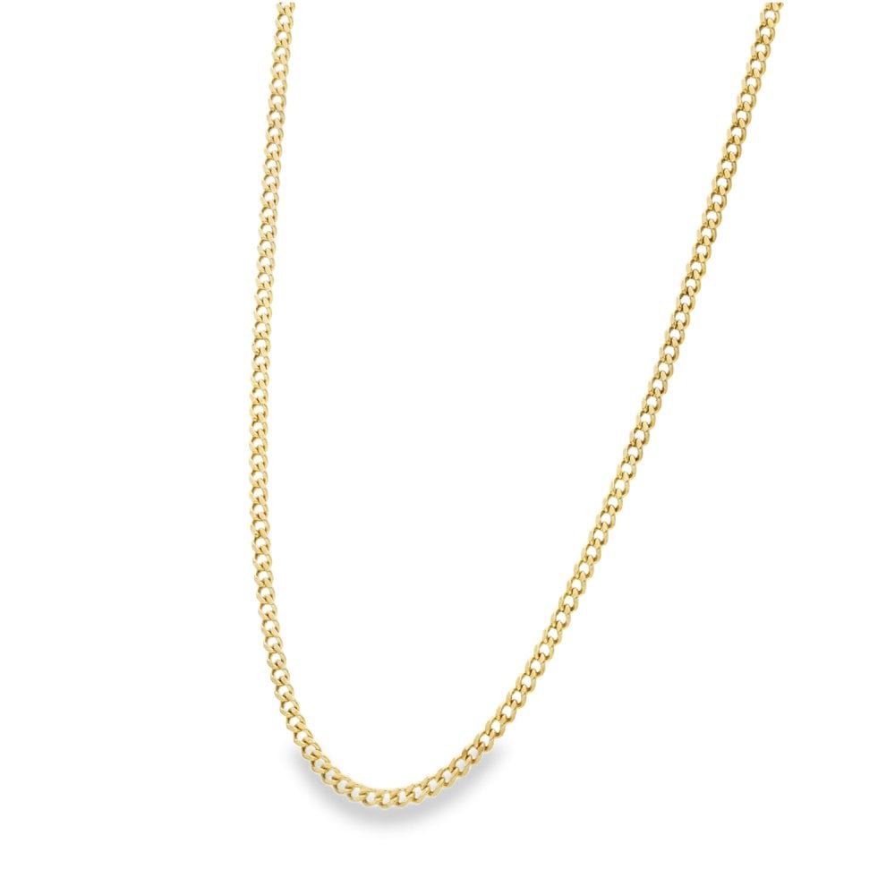 9ct Yellow Gold Curb Chain - 18" - 6.9g